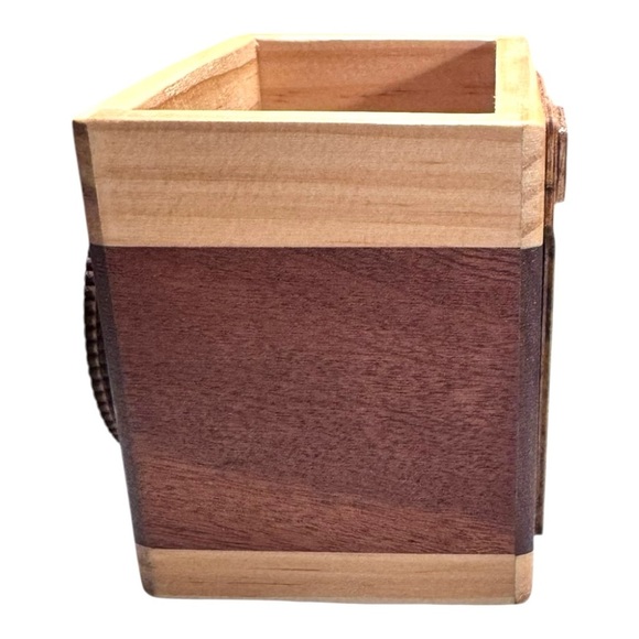 Wood Instax Mini 90 Camera Pen Holder Cup, brown, office, WFH, organizer gift - Picture 3 of 12